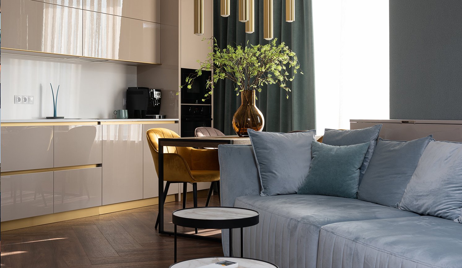 View of the City in the Mountains